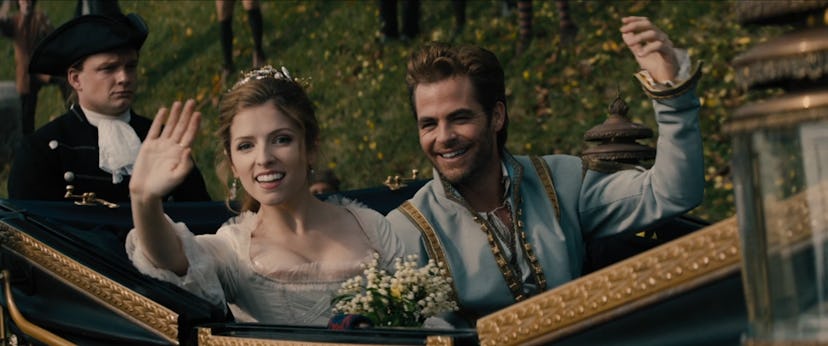 Anna Kendrick and Chris Pine as Cinderella and her Prince.
