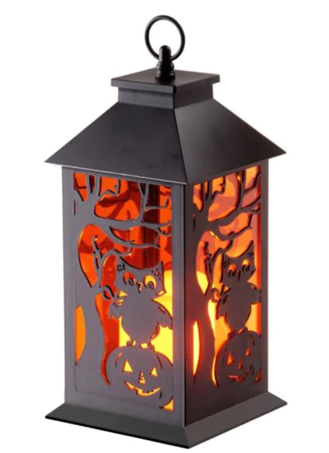 11.5 in. LED Owl and Pumpkin Lantern