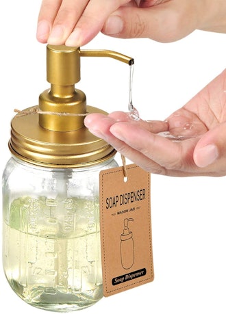 Amolliar Mason Jar Liquid Soap Dispenser (2-Pack)