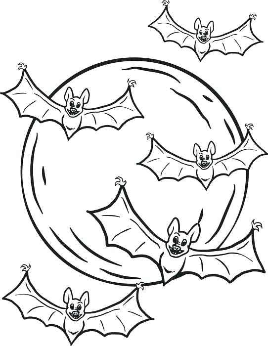 10 Cartoon Bat Coloring Pages Printable for Fun