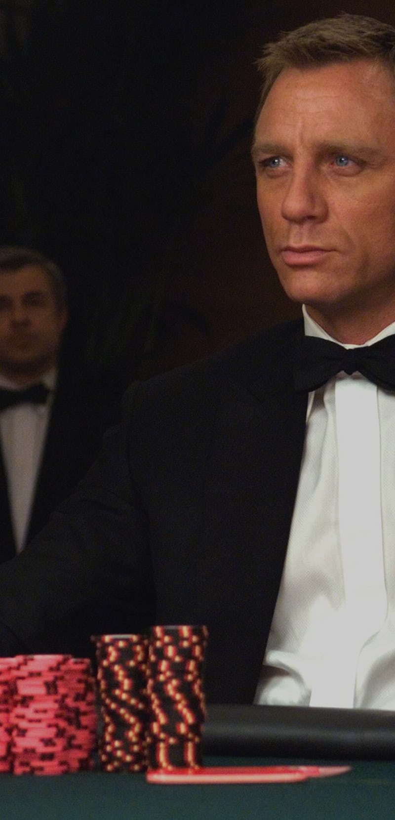 Daniel Craig as James Bond at poker table from Casino Royale