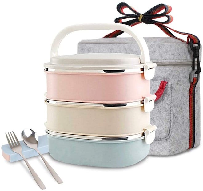 Unichart Stainless Steel Square Lunch Box Kit