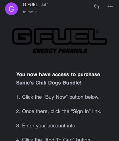 G Fuel S Chili Dog Flavored Sanic Drink Rattled Me To The Core G Fuel S Chili Dog Flavored Sanic Drink Rattled Me To The Core