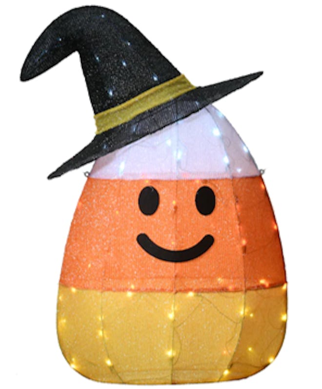 35" Pre-Lit Candy Corn Witch