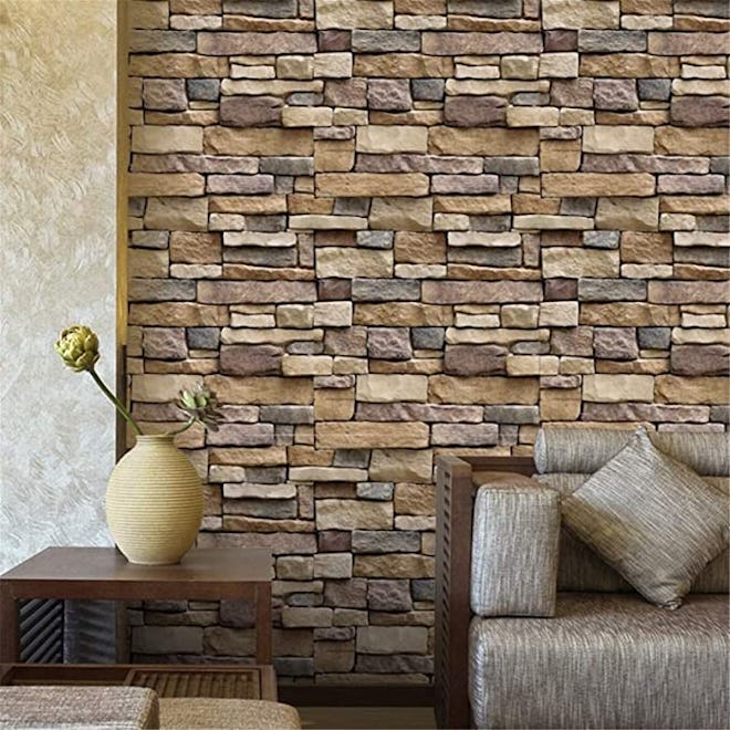 Yancorp Stone Brick Wallpaper