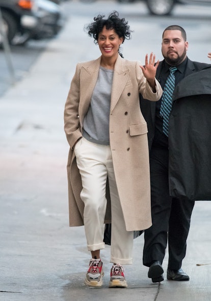 Tracee Ellis Ross is seen at 'Jimmy Kimmel Live' on November 16, 2017 in Los Angeles, California.  