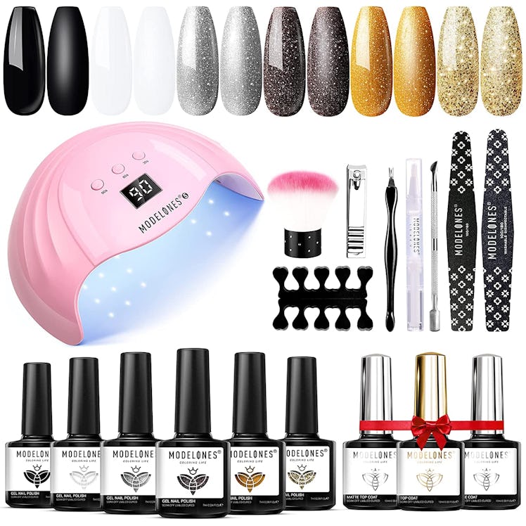 Modelones Gel Nail Polish Glitter Starter Kit