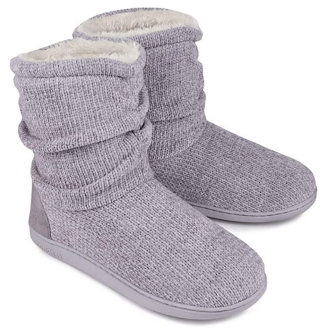 LongBay Chenille Knit Bootie Slippers