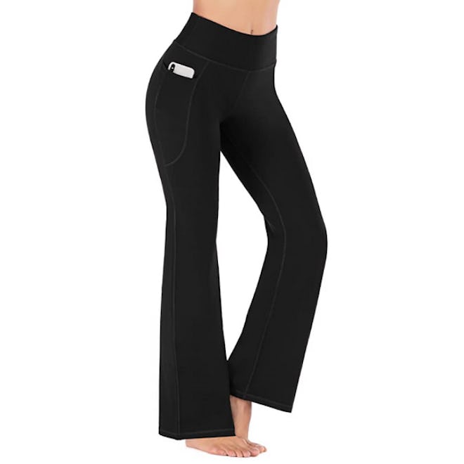 Heathyoga Bootcut Yoga Pants with Pockets