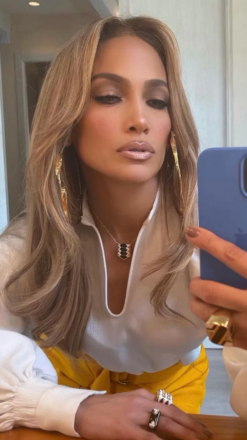 J. Lo with balayage hair