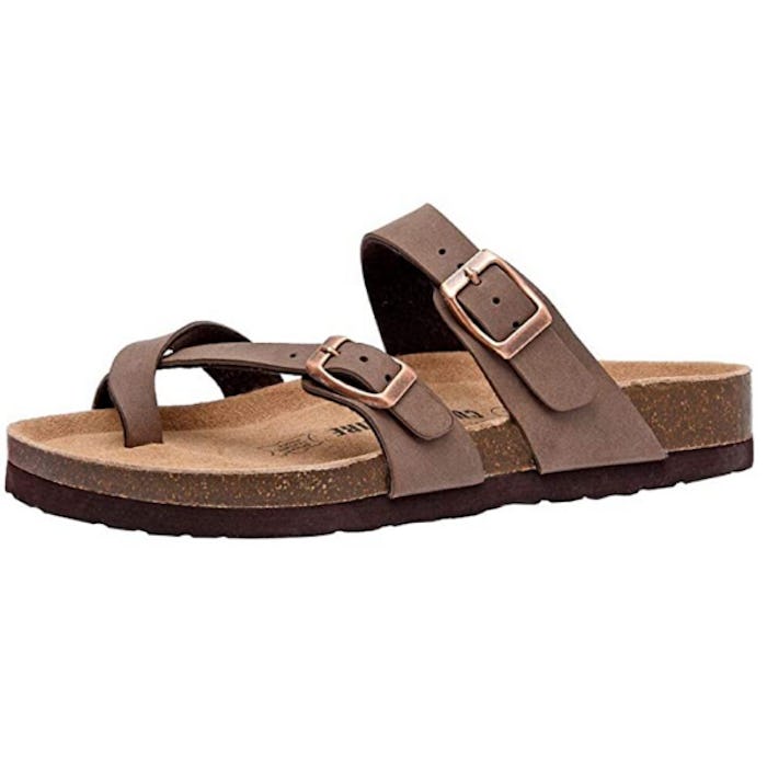 CUSHIONAIRE Luna Cork Footbed Sandal