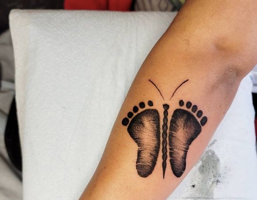 15 Sweetest Baby Footprint Tattoo Ideas For Moms  Dads