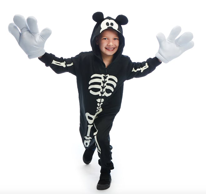 Mickey Mouse Glow-in-the-Dark Skeleton Costume for Kids