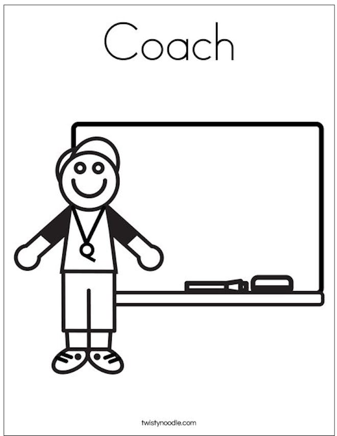 football coach coloring page