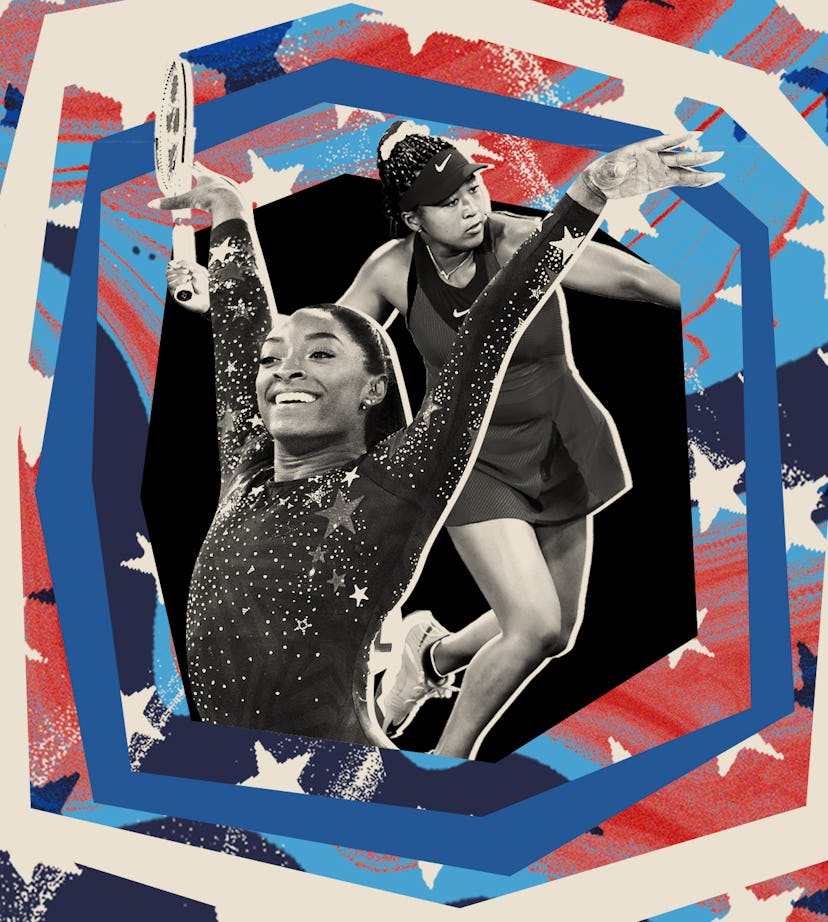 Collage with Simone Biles And Naomi Osaka