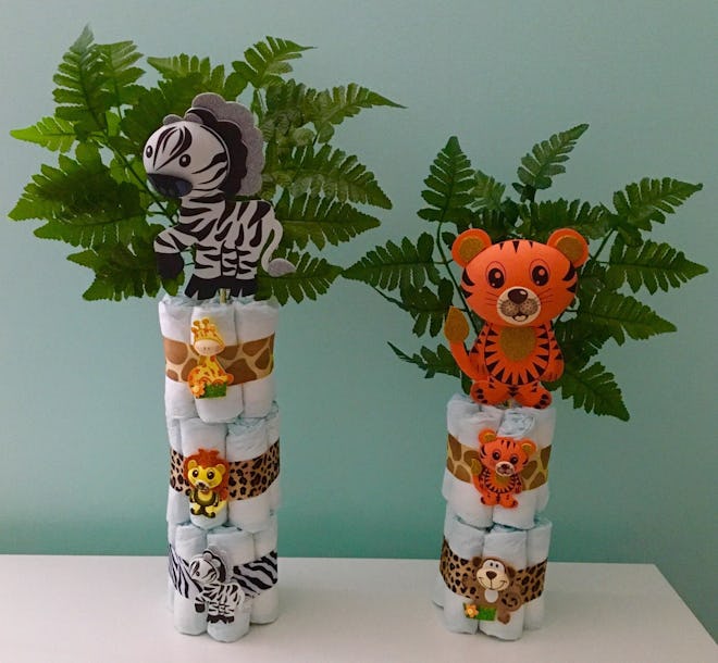 Animal Diaper Centerpieces