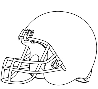 football helmet coloring page