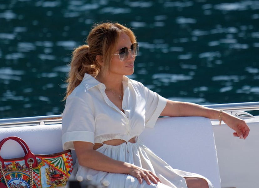Jennifer Lopez is seen on July 31, 2021 in Portofino, Italy. 