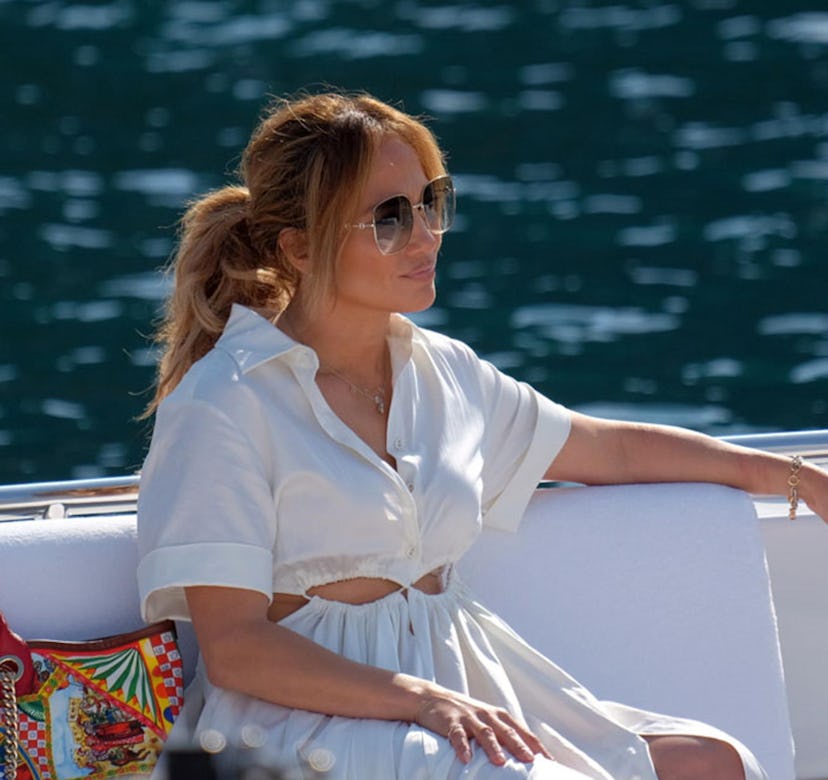 Jennifer Lopez is seen on July 31, 2021 in Portofino, Italy.