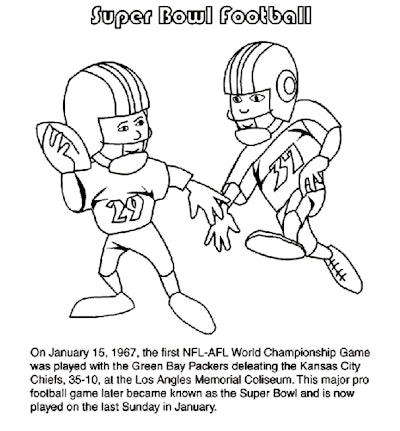 Super Bowl football game coloring page