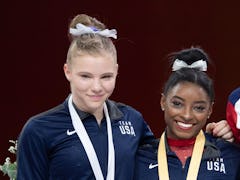 Simone Biles' advice to Jade Carey before floor came from experience.