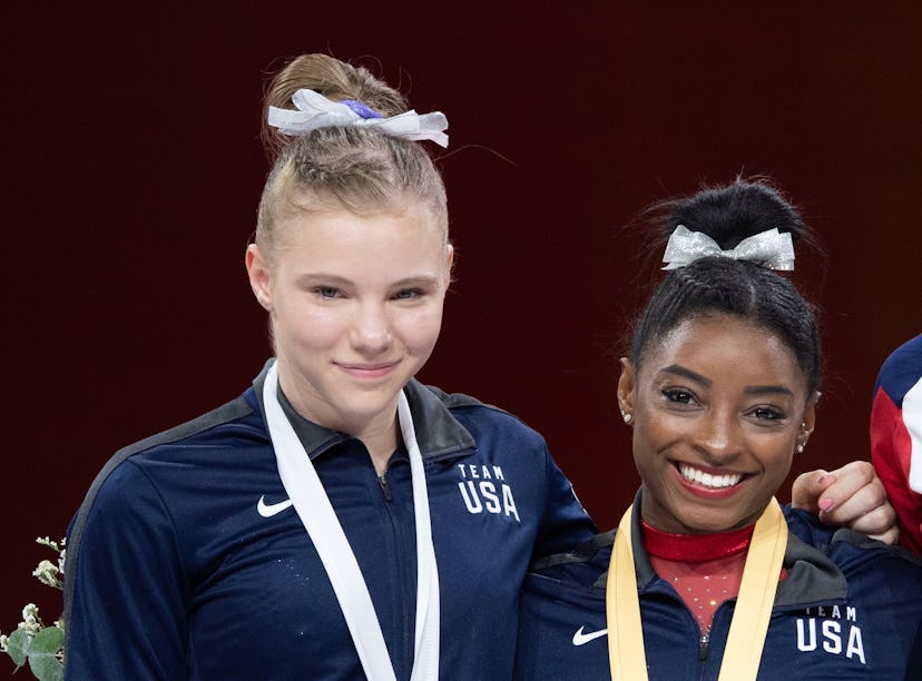 Simone Biles' advice to Jade Carey before floor came from experience.