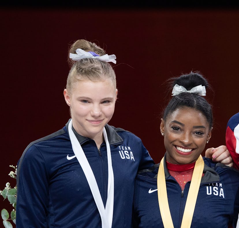 Simone Biles' advice to Jade Carey before floor came from experience.