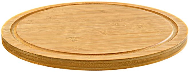 AUAM Solid Bamboo Lazy Susan Turntable