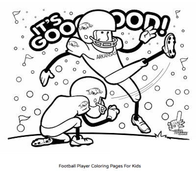 exciting football coloring page