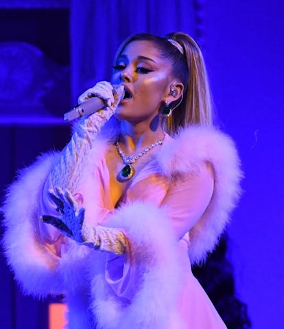 US singer-songwriter Ariana Grande performs during the 62nd Annual Grammy Awards on January 26, 2020...