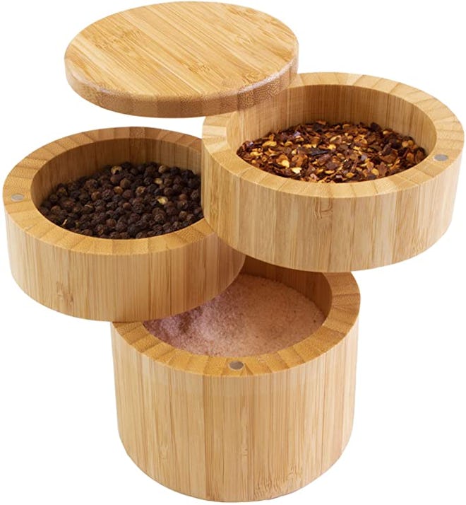 Totally Bamboo Triple Salt Box