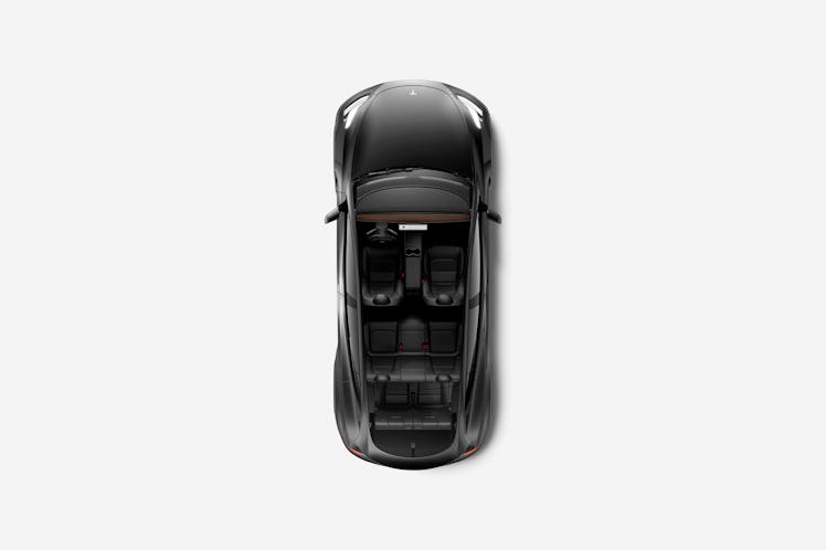 The Tesla Model Y from above.
