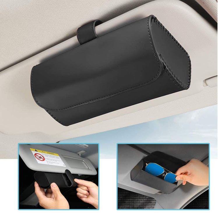 HALOYIVGO Glasses Holder for Car Sun Visor