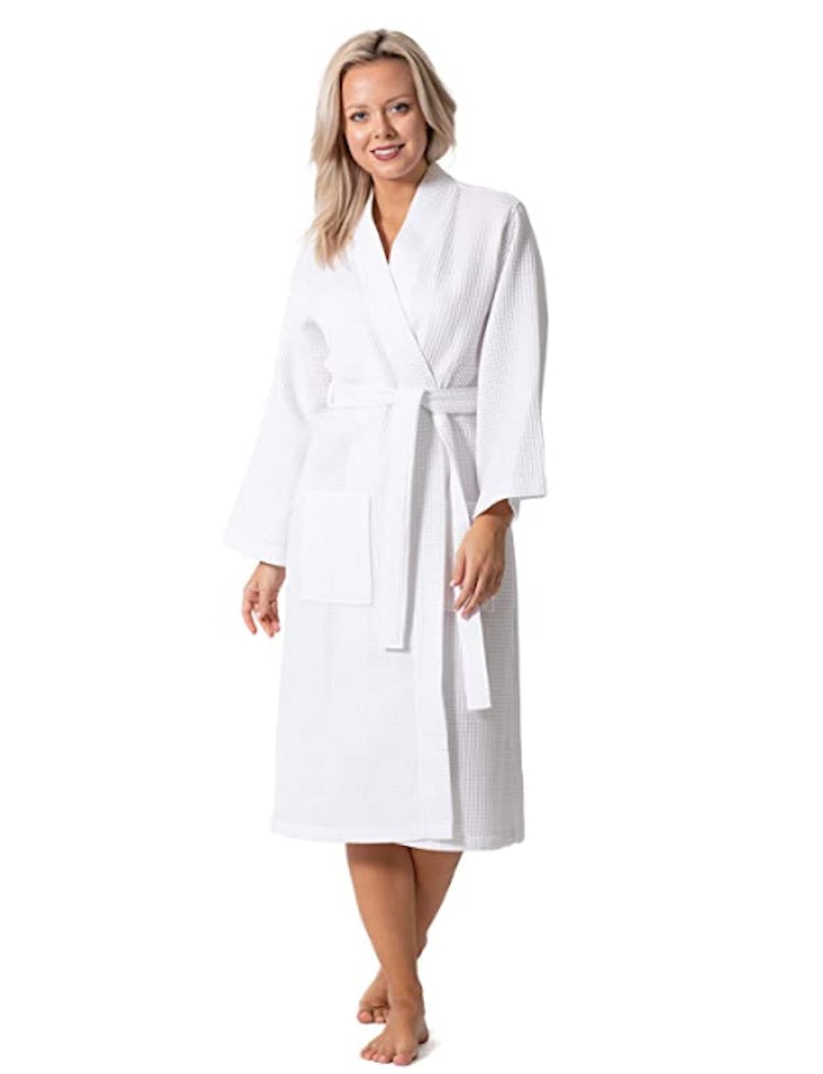 Premium Turkish Cotton Waffle Weave Bathrobe 