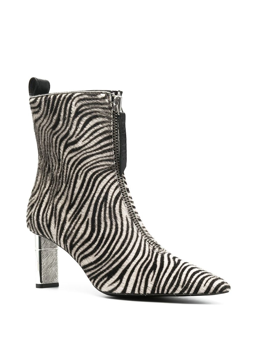 Disel Zebra Print 100mm Pony Hair Boots