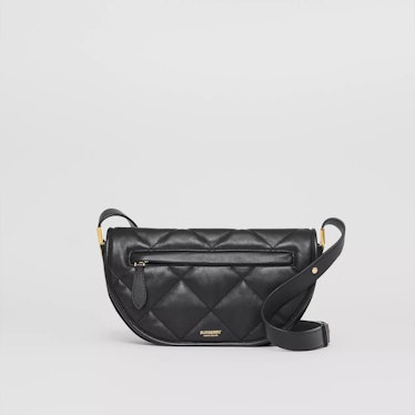 Small Quilted Lambskin Olympia Bag in Black from Burberry.