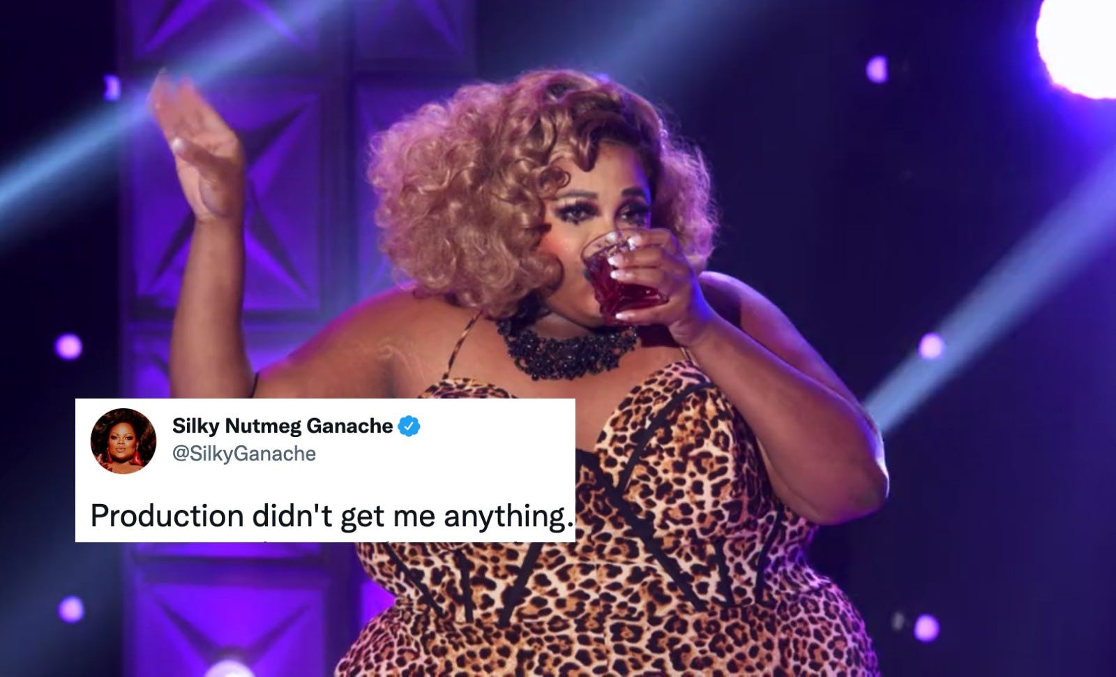 Silky Nutmeg Ganache Tweeted About Her 'Drag Race' Lip Sync Props