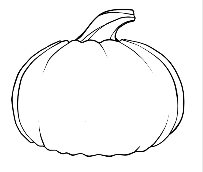 A Simple Pumpkin Coloring Page