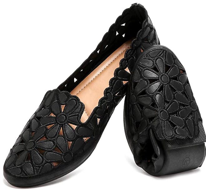 HEAWISH Women's Floral Ballet Flats