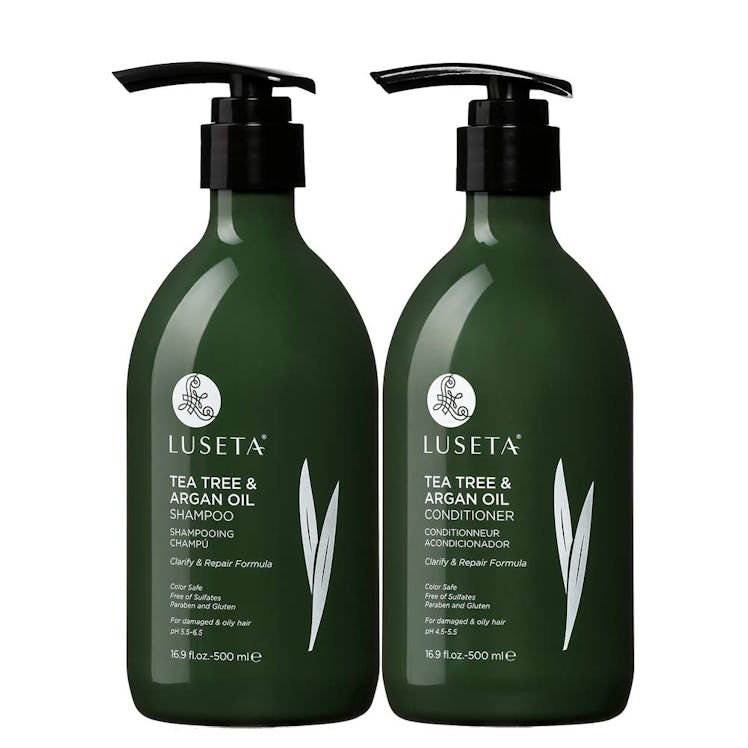 Luseta Tea Tree & Argan Oil Shampoo & Conditioner Set, 16.9 oz