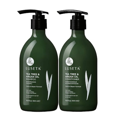 Luseta Tea Tree & Argan Oil Shampoo & Conditioner Set, 16.9 oz