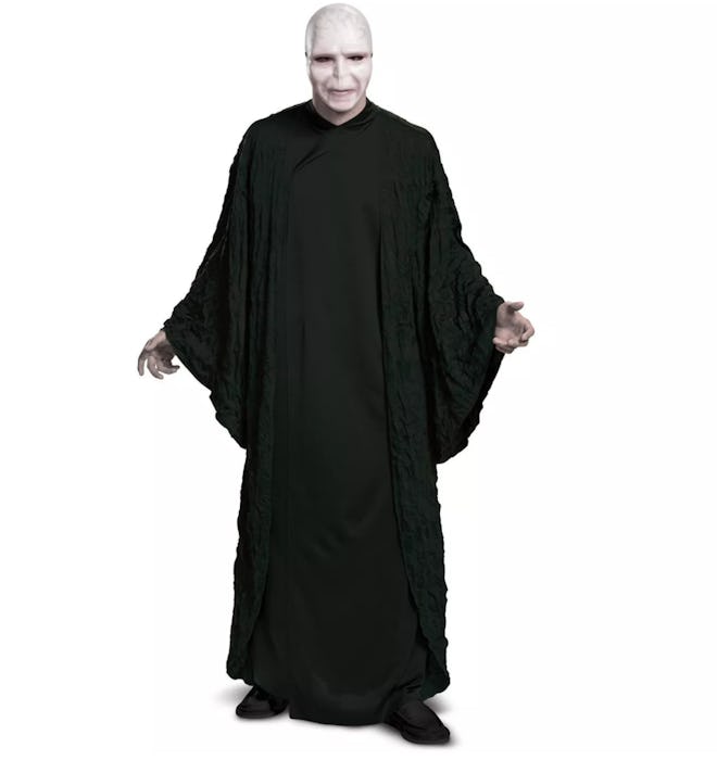 Adult dressed up in Voldermort Halloween costume