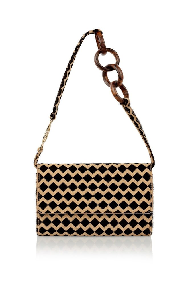 Brother Vellie's checkered Lijadu Billfold shoulder bag