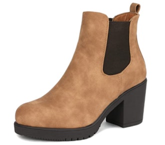 These comfortable booties are some of the best shoes to wear with leggings.
