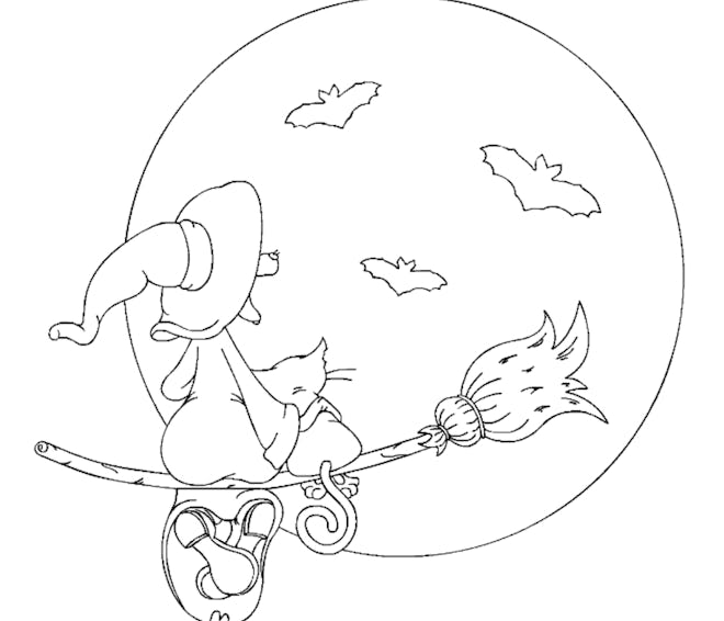A Sweet Witch Coloring Page