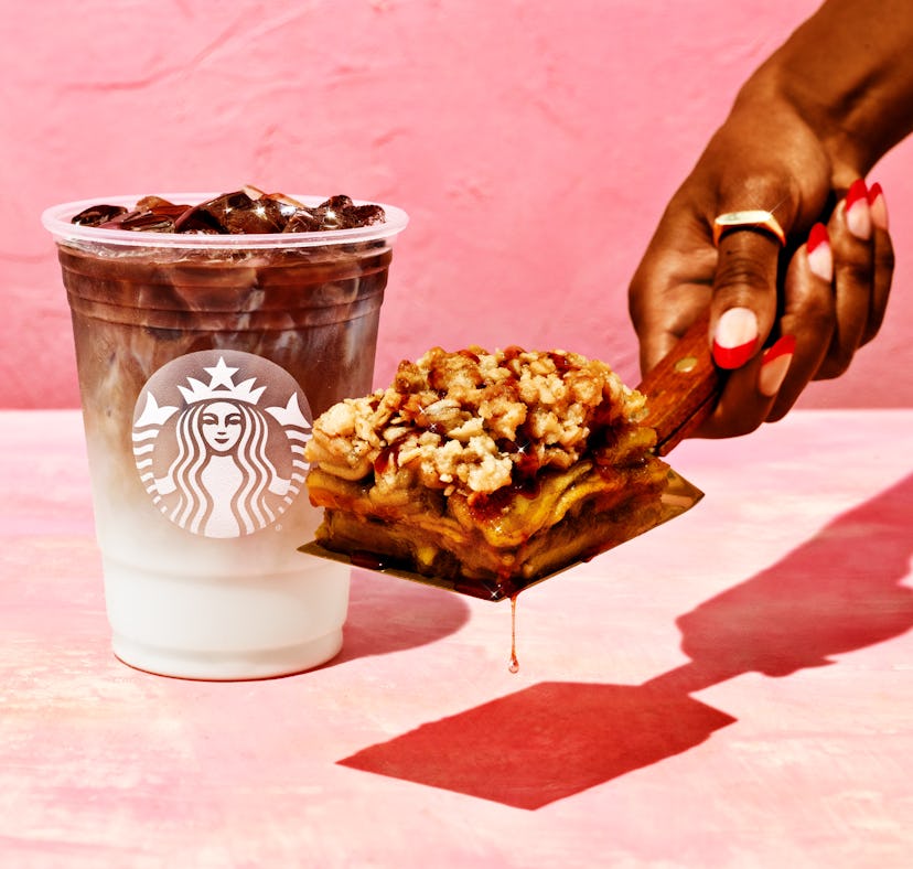 The caffeine in Starbucks’ Apple Crisp Macchiato is a boost.