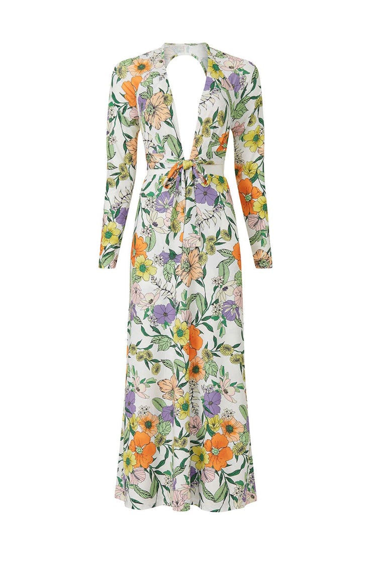 Assi maxi floral dress from AFRM, available to rent or shop via Rent The Runway.