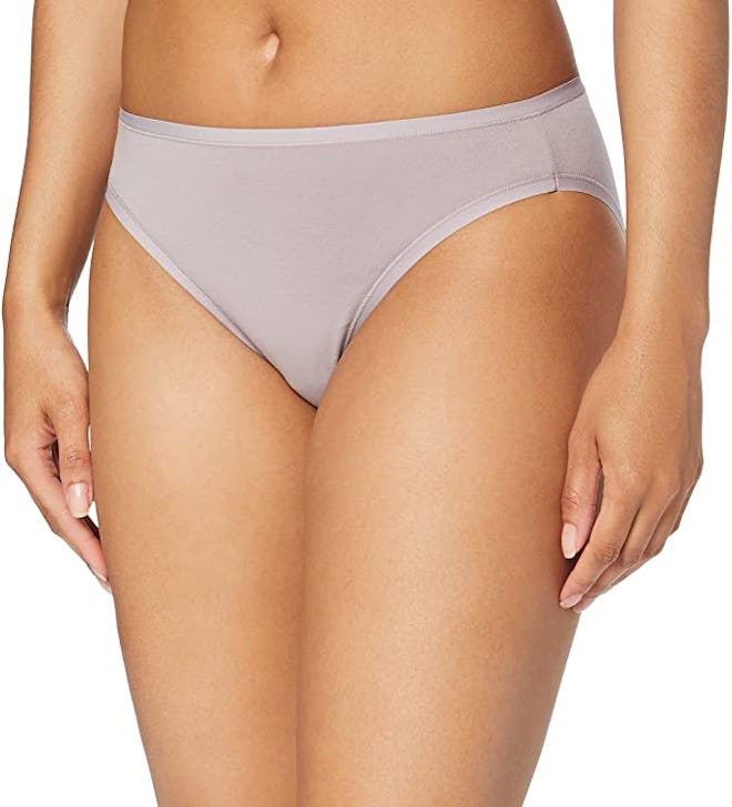 Amazon Essentials Cotton Stretch High-Cut Bikini Panty (6-Pack)