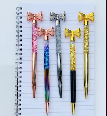 Glitter Bow Pens