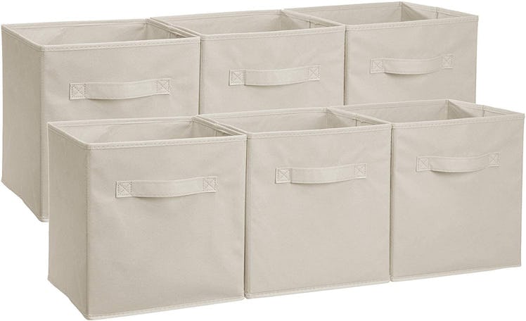 Amazon Basics Collapsible Fabric Storage Cubes (6-Pack)